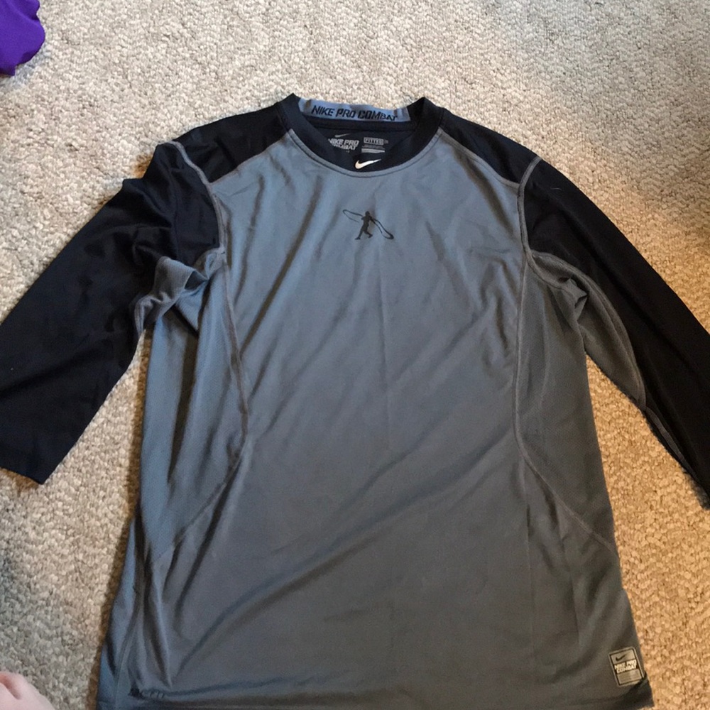 Nike Pro Combat Swingman 3/4 Sleeve Shirt